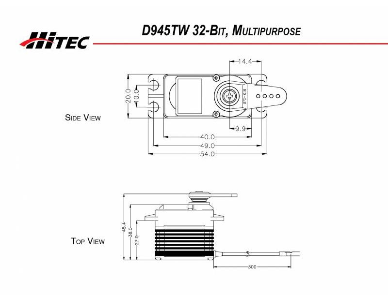 Hitec Servo D945 TW Standard Numérique Programmable _ RModels